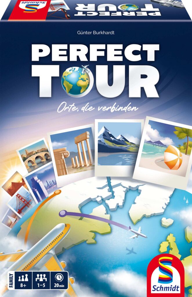 Verpackung des Legespiels Perfect Tour von Schmidt Spiele