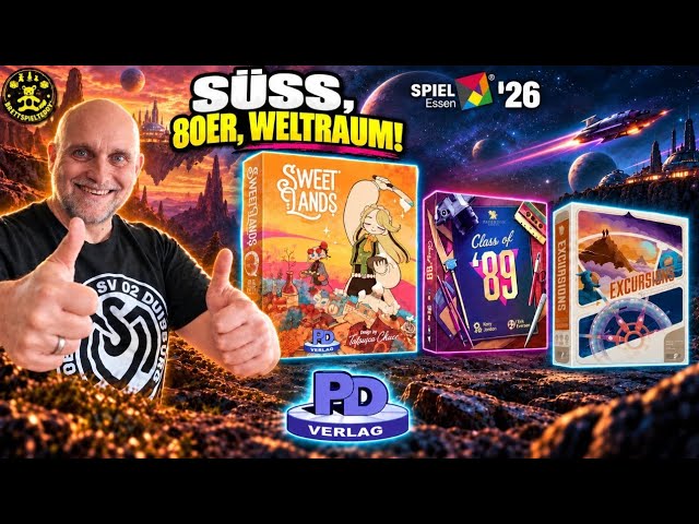 PD-Verlag zur SPIEL 2026: Sweet Lands, Class of ’89, Excursions und ein neues Spiel von Michael Luu