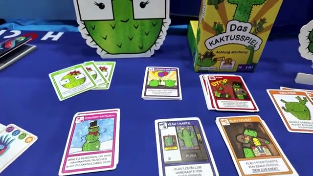 Das Kaktusspiel mit Aktionskarten und Schachtel