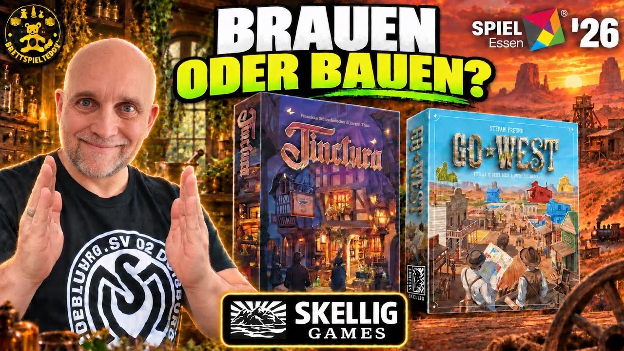 Skellig Games zur SPIEL 26: Tinctura und Go West im Überblick
